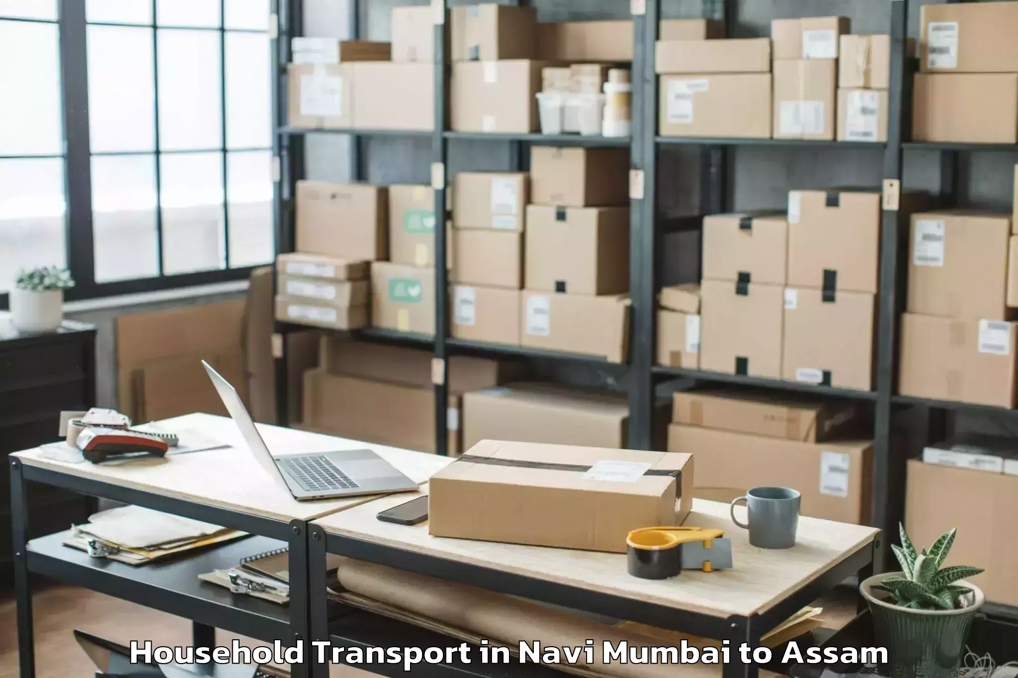 Top Navi Mumbai to Boitamari Household Transport Available